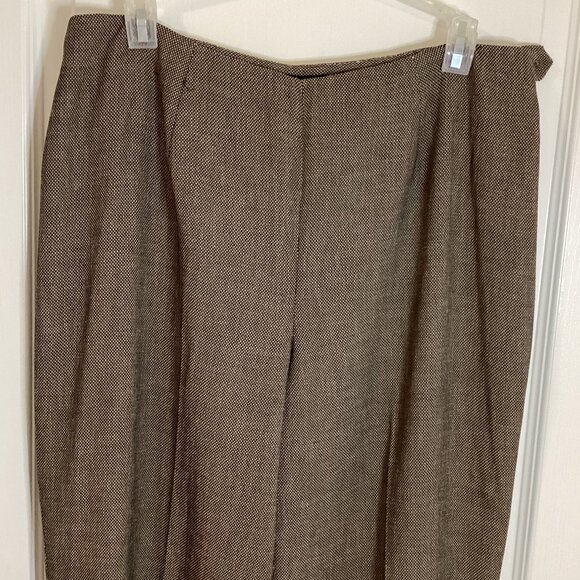 Jones New York Women's Size 12 Business Dress Pants Brown Wide Leg Vintage Style - Picture 1 of 7